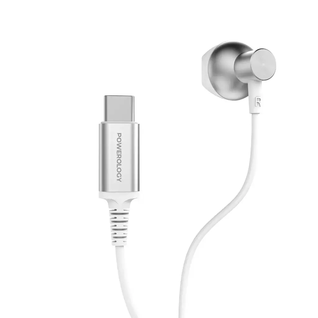 Powerology Type-C Mono Earphone (White)