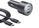 Anker Car Charger 167.5W, 3 Ports Cable Bundle (Gray)  