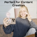 Promate MagSafe LED Ring Light 360° Rotatable (Rose Gold) 