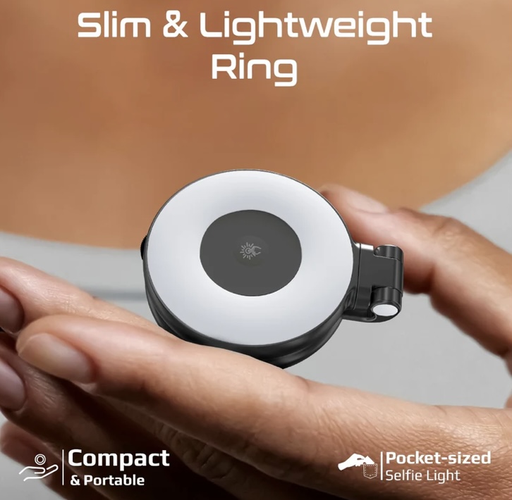 Promate MagSafe LED Ring Light 360° Rotatable (Black) 