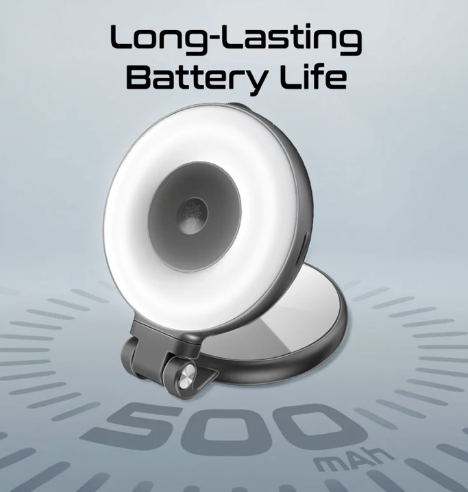 Promate MagSafe LED Ring Light 360° Rotatable (Black) 