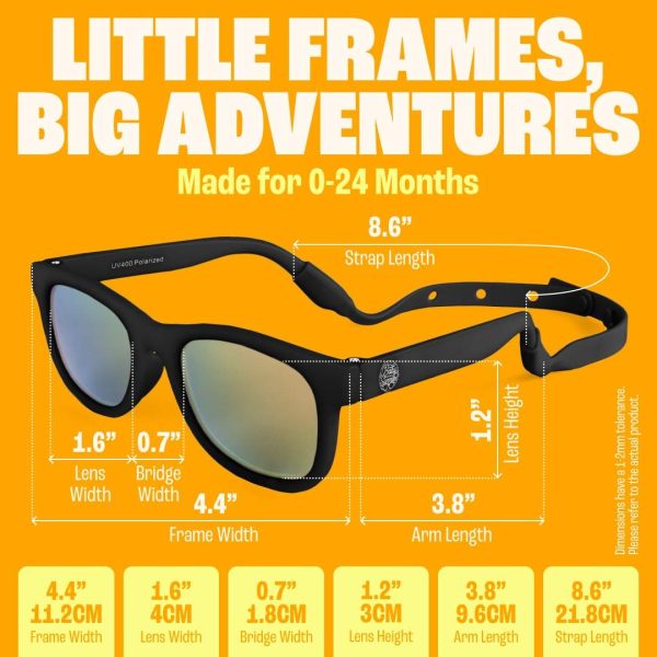 Baby Sunnies Sunglasses 0-24 month (Black)
