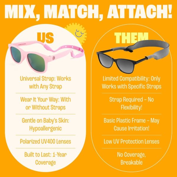 Baby Sunnies Sunglasses 0-24 month (Barbie Pink)