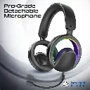 Promate High-Fidelity Open Ear Wireless Over-Ear Headphones with Detachable Mic (Black)