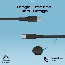 Promate Cable Kit 60W PD 3Pcs High Tensile Strength USB-C (Black)