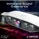 Promate 20W BassBoost™ Quad Speaker Wireless RGB Soundbar  • 30Hours Playback (White)