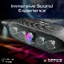 Promate 20W BassBoost™ Quad Speaker Wireless RGB Soundbar  • 30Hours Playback (Titanium)