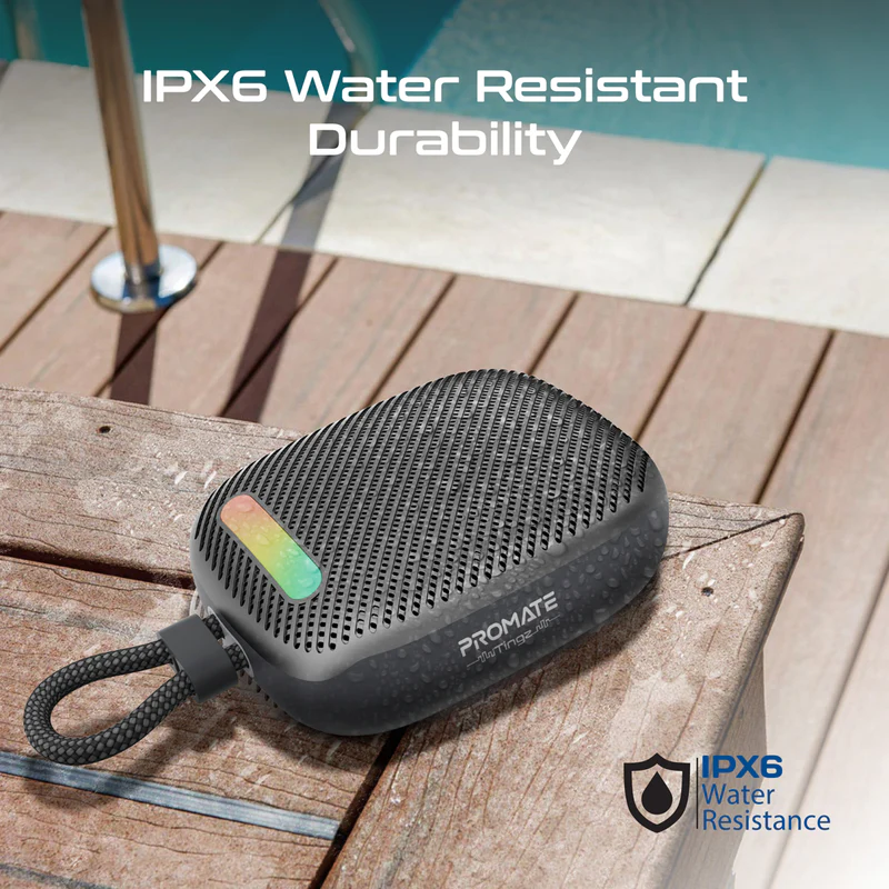 Promate CrystalSound™ 7W High-Definition Wireless Speaker (Black)
