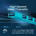 Promate LiteHub 4-in-1 Multi-Port USB-C Data (Blue)