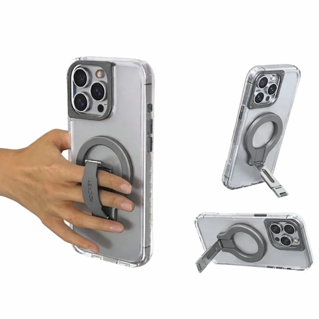 Rocket Phone Grip + Stand Holder (Gray)