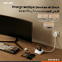 Porodo Blue Volga Multi-Port Universal AC Socket (White)