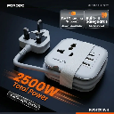Porodo Blue Volga Multi-Port Universal AC Socket (White)