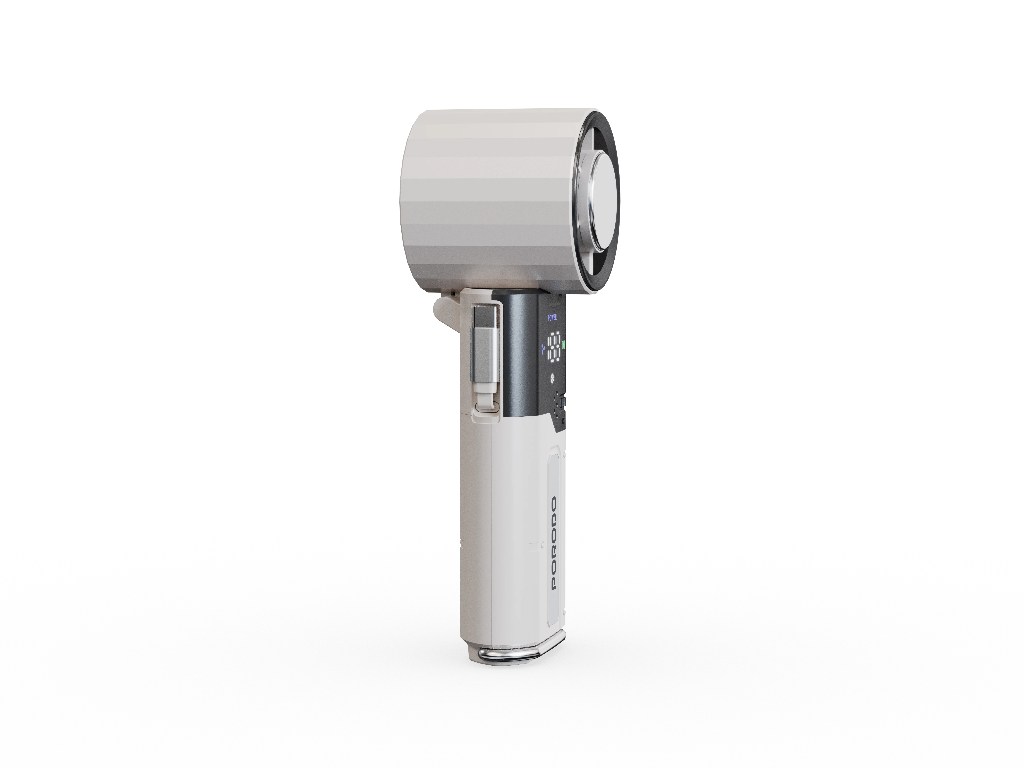 Porodo Lifestyle Chillo Plus Rechargeable Ice Cooling Fan (White)