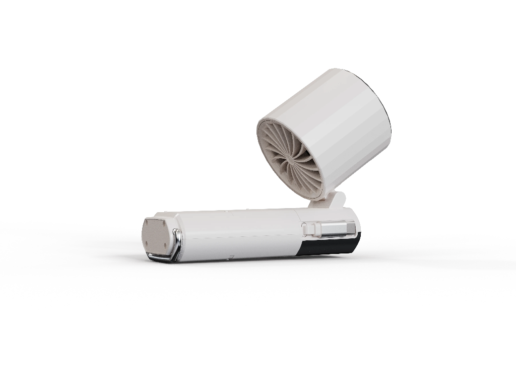 Porodo Lifestyle Chillo Plus Rechargeable Ice Cooling Fan (White)