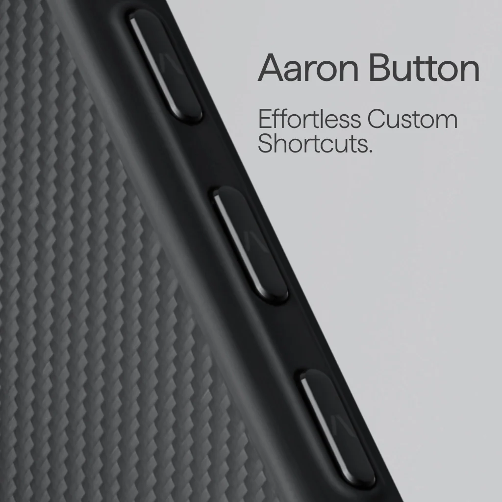 Pitaka Ultra-Slim Case for Galaxy S26 ULTRA W Aaron Button (Black/Grey)
