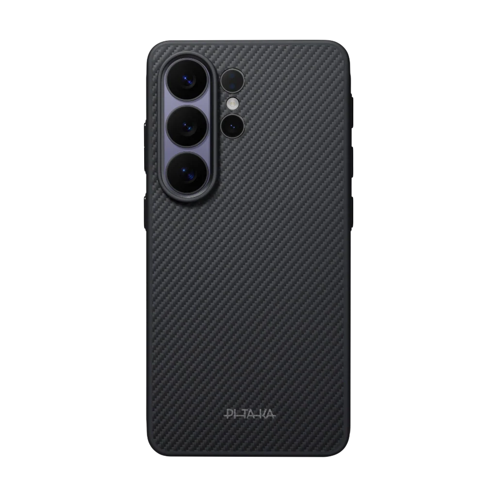 Pitaka Ultra-Slim Case for Galaxy S26 ULTRA W Aaron Button (Black/Grey)
