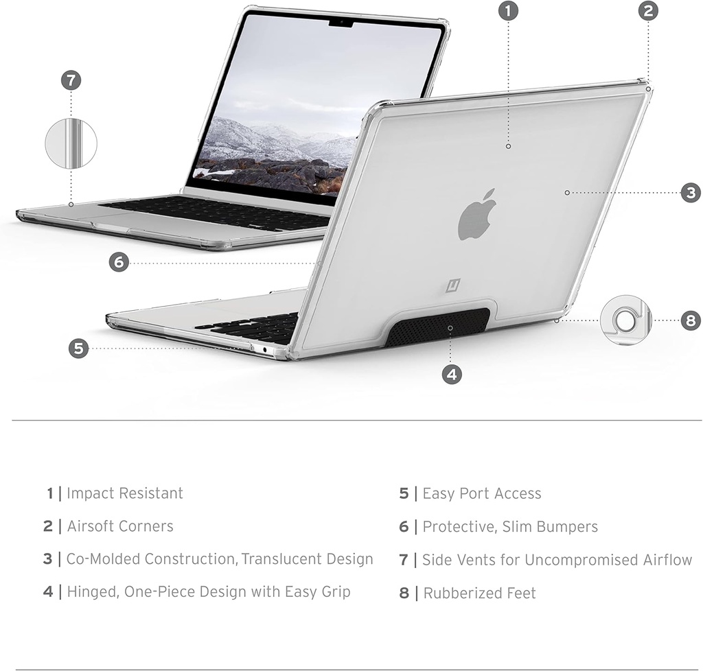 UAG Essential Armor Case for MacBook Air 13" M4 (Ice)