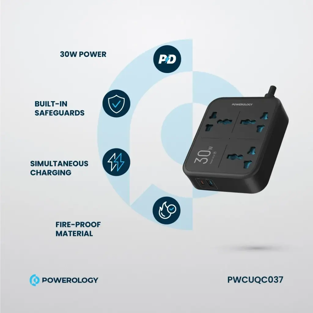 Powerology Power Strip 3250W 3AC