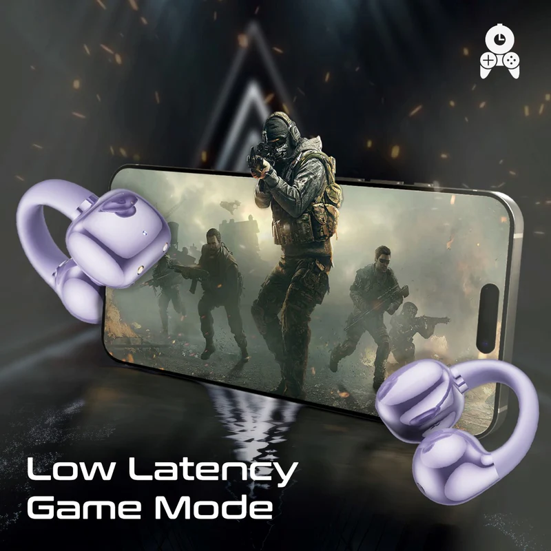 Promate AudioFit™ Wireless Ear Clip TWS Earbuds (Purple)