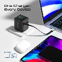 Promate 70W GaNFast™ Wall Charger w/ USB - C Cable (Black)