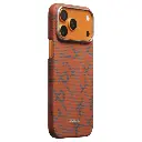 PITAKA Monogram Edge Case for iPhone 17 Pro Max（Leaping - Orange/Blue）