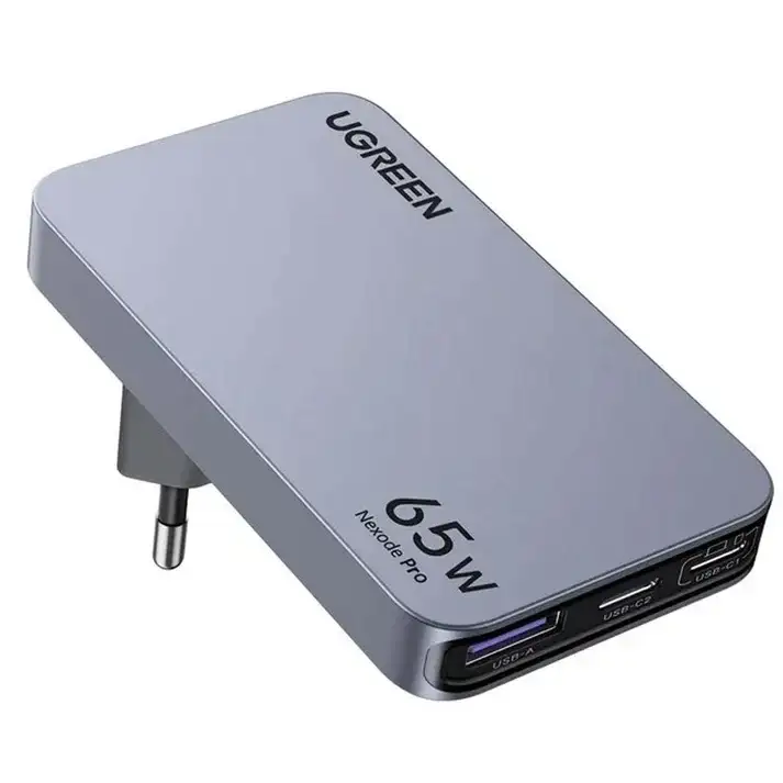 UGREEN Nexode Pro 65W 3-Port GaN Ultra-Slim Fast Charger  (Black)