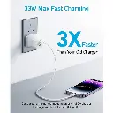 Anker 323 Charger 33W with USB C to Lightning Cable 1M (White)