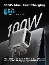 UGREEN 100W 5-Port GaN Fast Charger with Smart Display UK