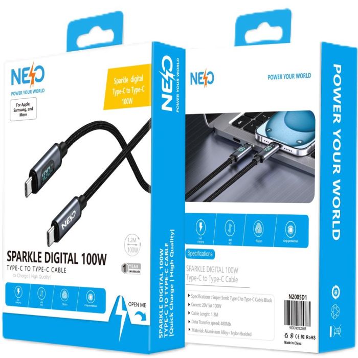 NEO Cabel C To C Sparkle Digital (100W)