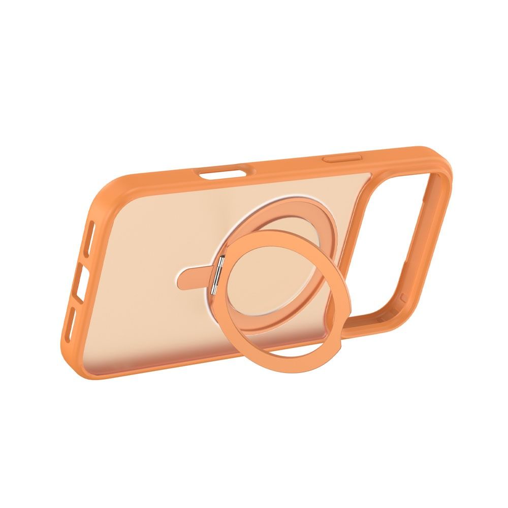Devia Eleguard Magnetic Shockproof 360°Rotating Stand Case for iPhone 17 Pro (Orange)