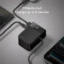 Momax 1-PAC Pass Mini+ 10000mAh 2 in 1 Battery Pack With Built-in Retractable Cable (Black)