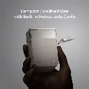 Momax 1-PAC Pass Mini+ 10000mAh 2 in 1 Battery Pack With Built-in Retractable Cable (Titanium)