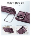 ESR Classic Hybrid Magnetic Case (Camera Control,Stash Stand) for iPhone 17 Pro Max/18 Pro Max (Frosted Red)