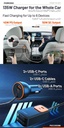 Porodo Enzo Multi-Port Car Charger Dual 70cm Retractable Cables (Black)