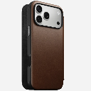 Nomad Modern Leather Folio Case for iPhone 18 Pro Max (Brown)