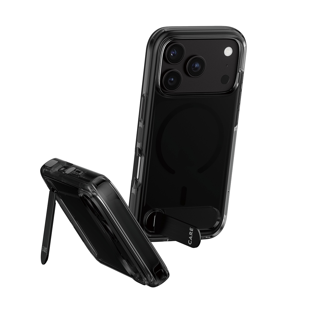 CARE by PanzerGlass® Kickstand Magsafe Case for iPhone 18 Pro (Smokey Black) 