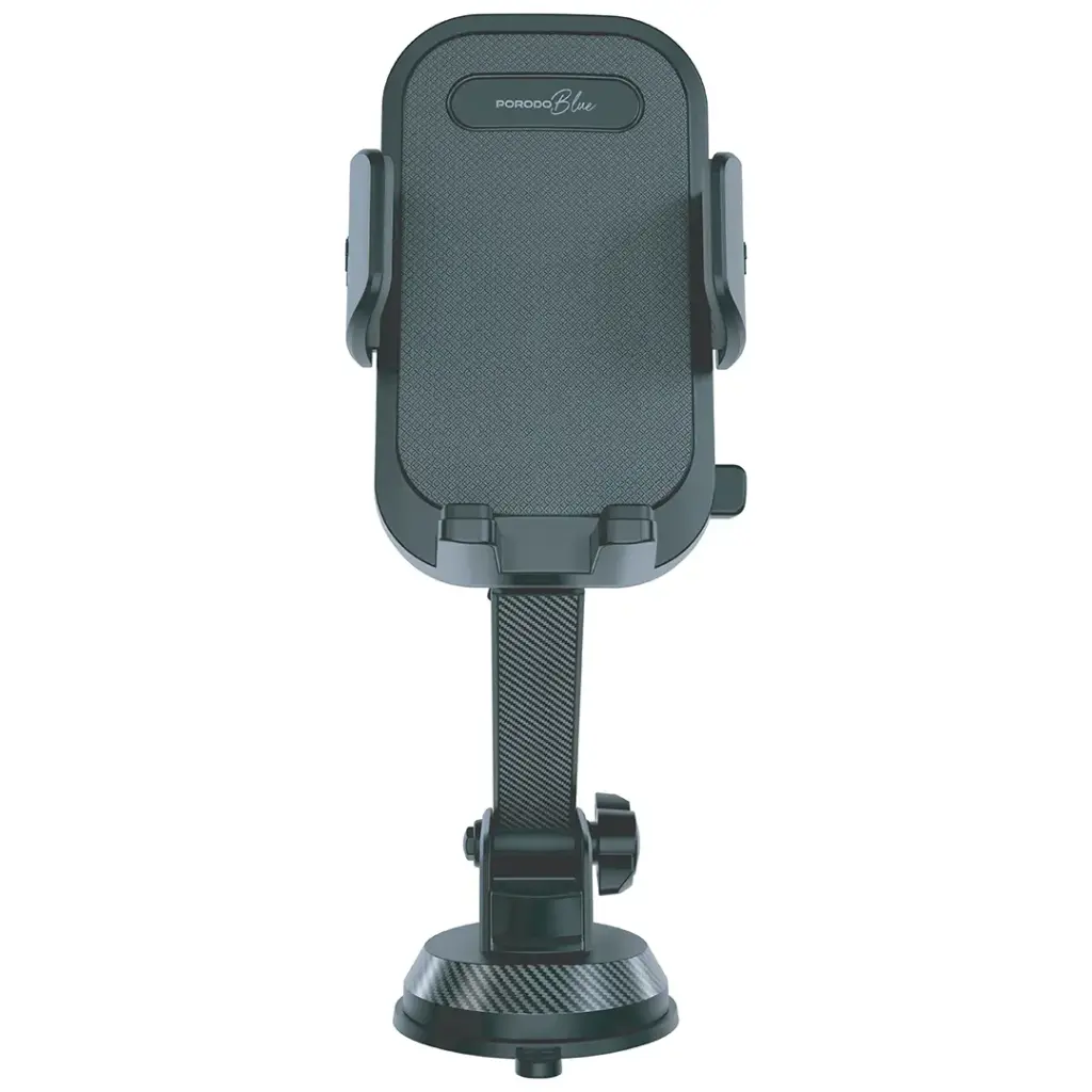 Porodo Blue Cradle Suction Car Phone Holder Multi-surface Mounting (Black)