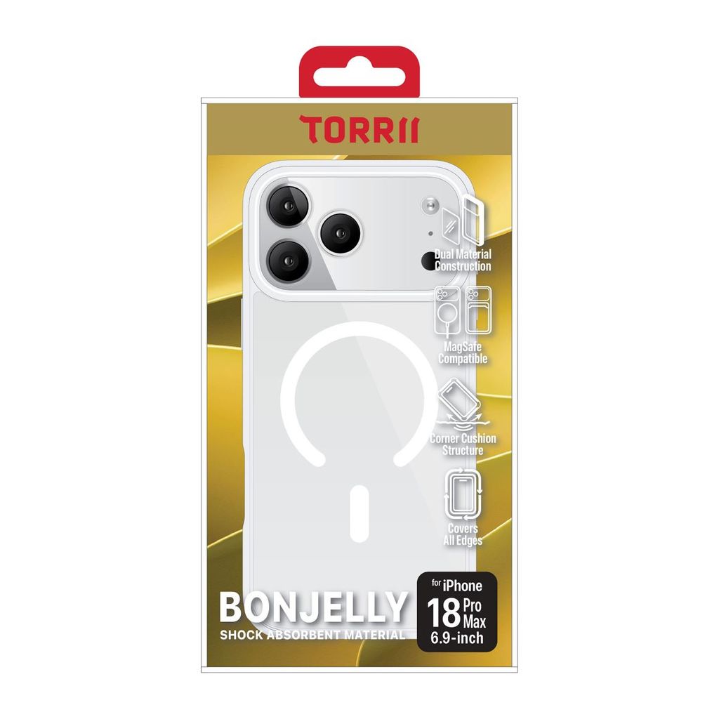 Torrii BonJelly Magsafe Cover for iPhone 18 Pro Max (Clear)