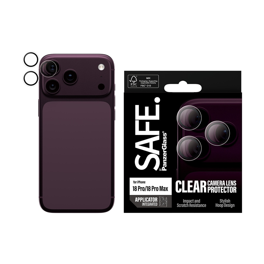 SAFE by PanzerGlass® Camera Lens Protector for iPhone 18 Pro/Pro Max (Transperant)