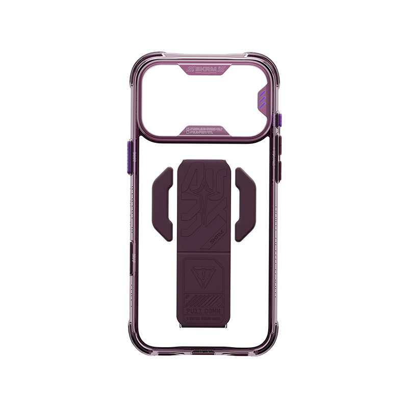 SkinArman Helio CE Silicon Grip-Stand Case for iPhone 18 Pro Max (Burgundy)