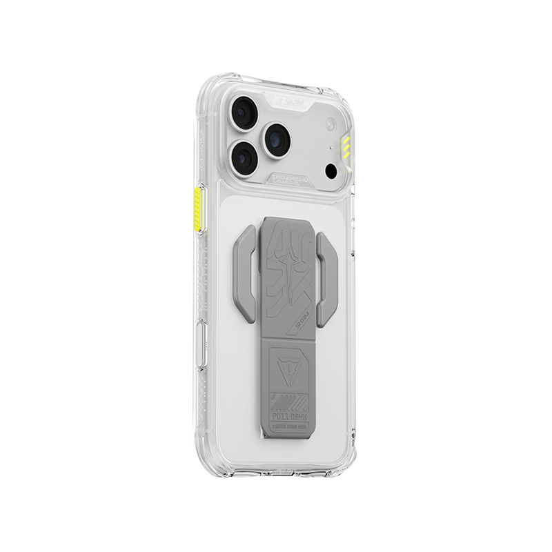 SkinArman Helio CE Silicon Grip-Stand Case for iPhone 18 Pro Max (Clear)