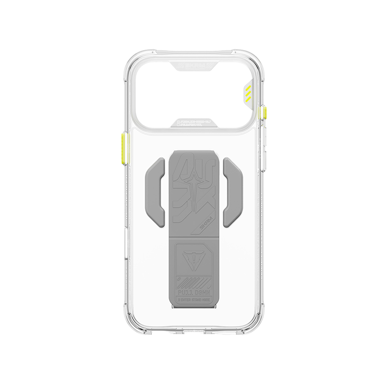 SkinArman Helio CE Silicon Grip-Stand Case for iPhone 18 Pro Max (Clear)