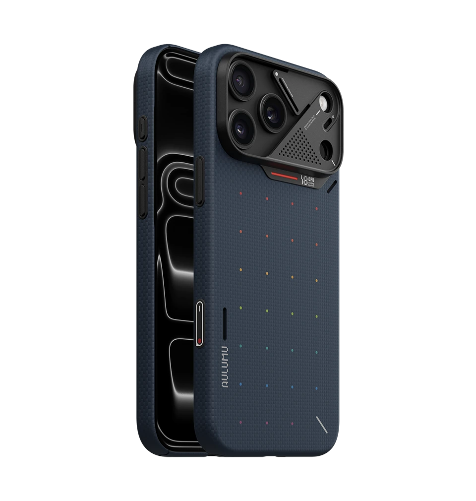 AULUMU Ultra-Slim Particle Aramid Fiber Case for iPhone 18 Pro Max (Blue)