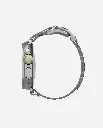AULUMU Mag Buckle Band for Apple Watch - 3D Woven Herringbone with Letter M (Silver Buckle + Carbon Grey Strap)