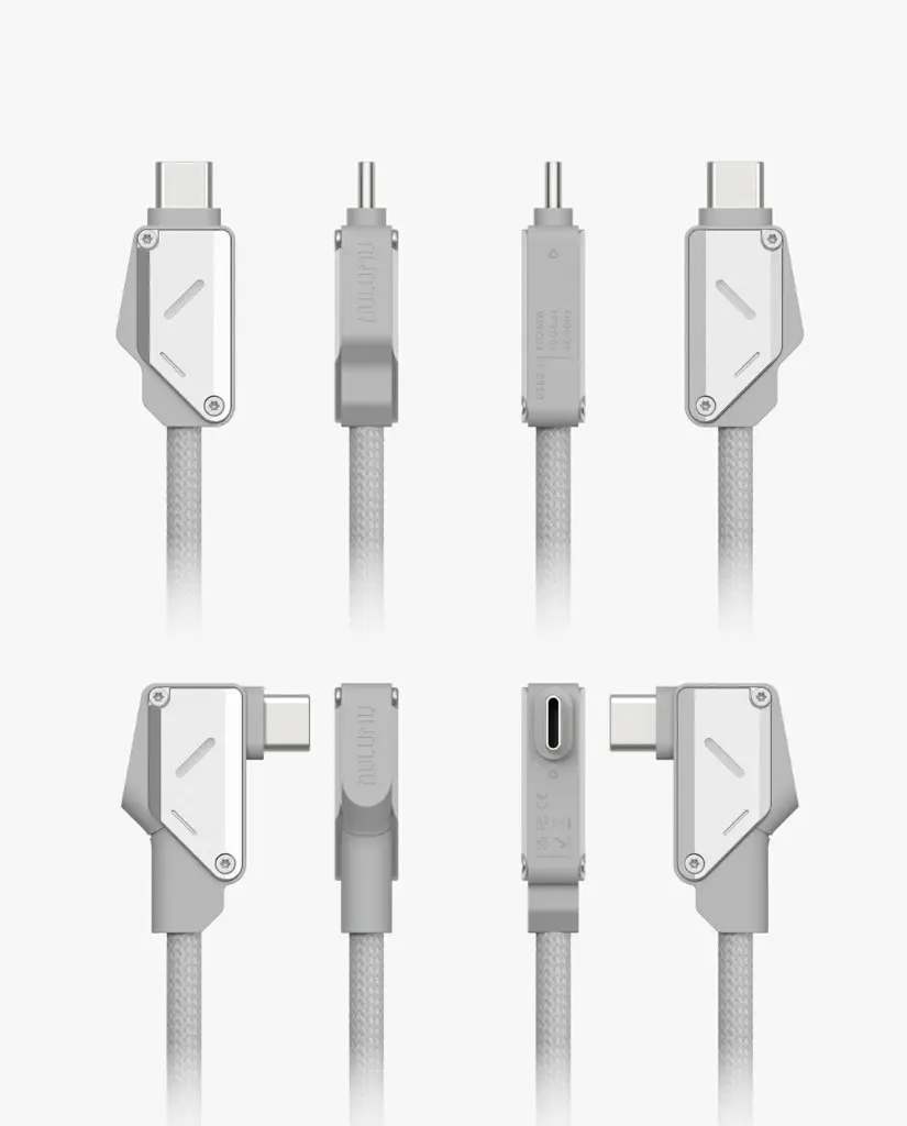 AULUMU Steady Aluminum 240W Hi-Speed Charging & Data USB-C Cable (Silver Aluminum - 1.2m)