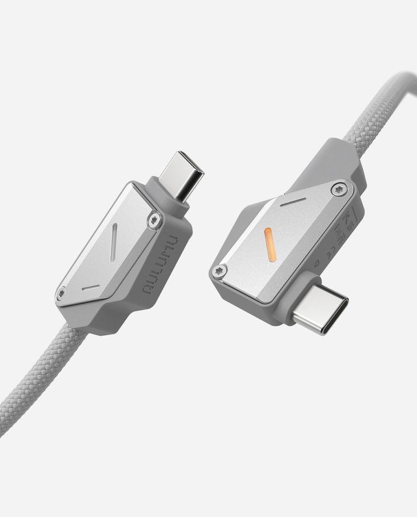 AULUMU Steady Aluminum 240W Hi-Speed Charging & Data USB-C Cable (Silver Aluminum - 2m)