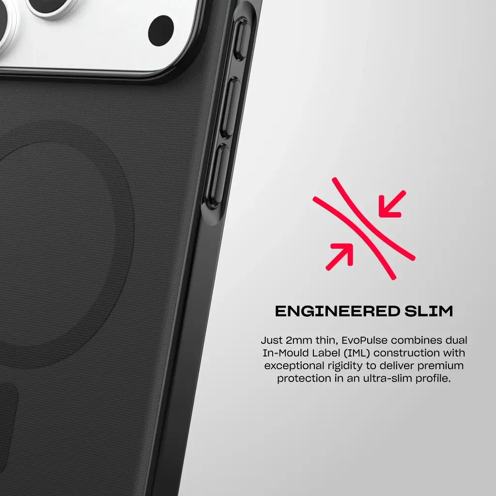Tech21 EvoPulse Fauxven w/MagSafe/CC for iPhone 18 Pro (Black)