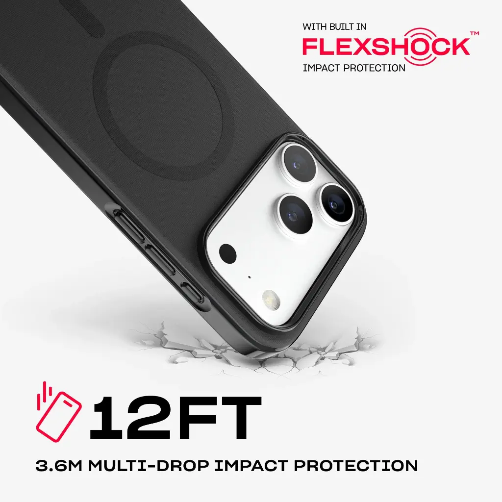 Tech21 EvoPulse Fauxven w/MagSafe/CC for iPhone 18 Pro (Black)