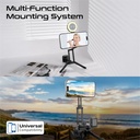 Promate Axon-Ultra All-in-one Magnetic Smartphone Mount with LED Light (Black)