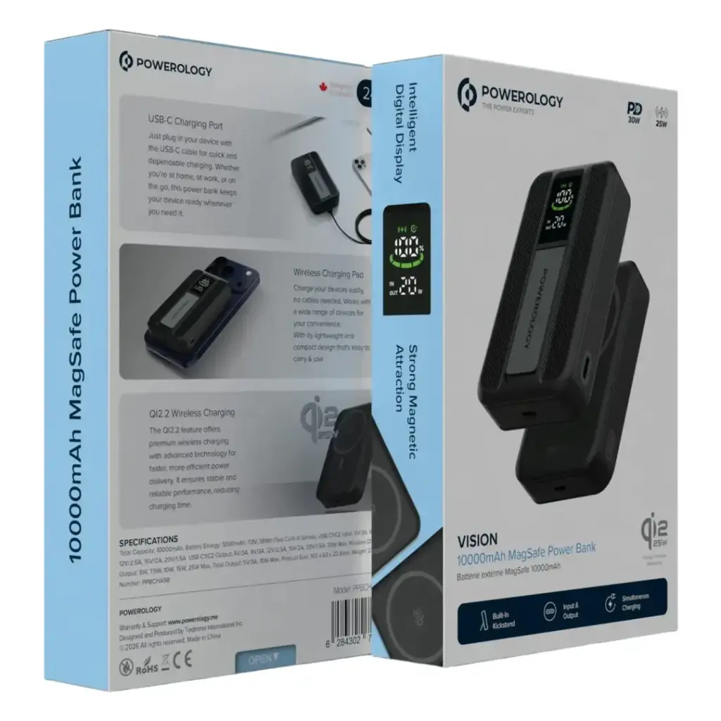 Powerology Vision MagSafe Power Bank 10000mAh (Black)